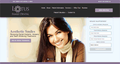 Desktop Screenshot of lotusfamilydental.com